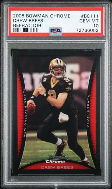 2008 Bowman Chrome Drew Brees Refractor #BC111 card image