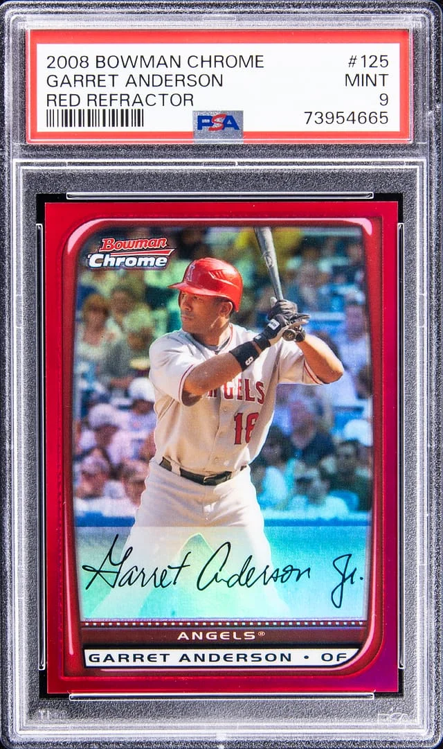 2008 Bowman Chrome Garret Anderson Red Refractor #125 card image
