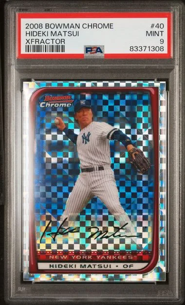 2008 Bowman Chrome Hideki Matsui Xfractor #40 card image