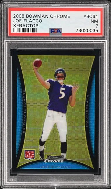 2008 Bowman Chrome Joe Flacco XFractor #BC61 card image