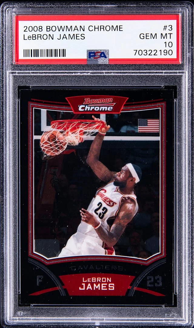 2008 Bowman Chrome Lebron James #3 card image