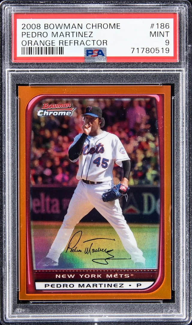 2008 Bowman Chrome Pedro Martinez Orange Refractor #186 card image