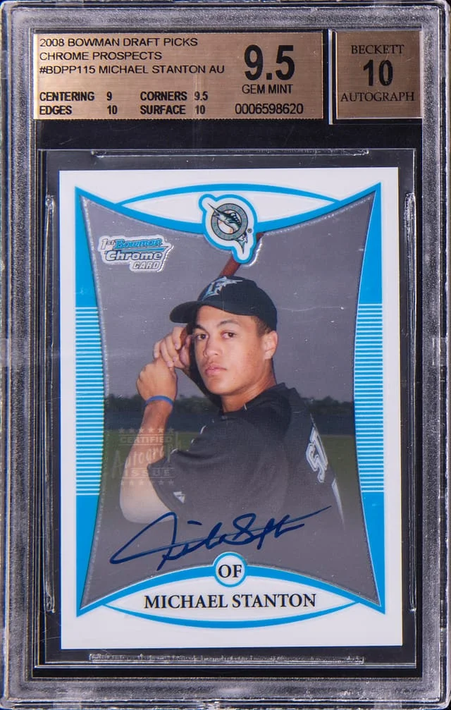 2008 Bowman Draft Picks Michael Stanton Chrome Prospects #BDPP115 card image