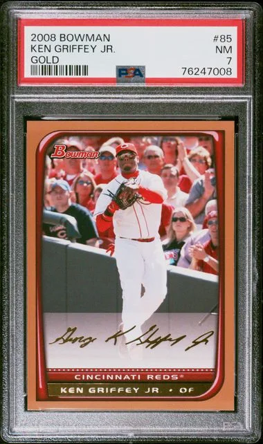 2008 Bowman Ken Griffey Jr. Gold #85 card image