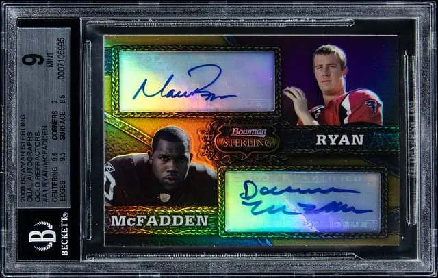 2008 Bowman Sterling Matt Ryan/Darren McFadden Dual Autographs Gold Refractors #A-1 card image