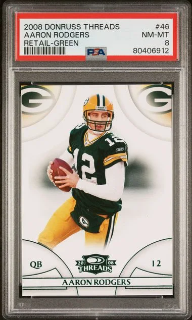 2008 Donruss Aaron Rodgers Threads Retail-Green #46 card image