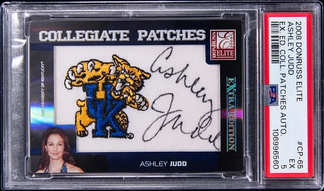 2008 Donruss Elite Extra Edition Ashley Judd Collegiate Patches Autograph #CP-65 card image