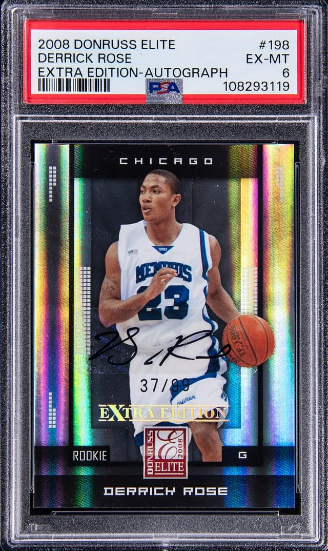 2008 Donruss Elite Extra Edition Derrick Rose Autograph #198 card image