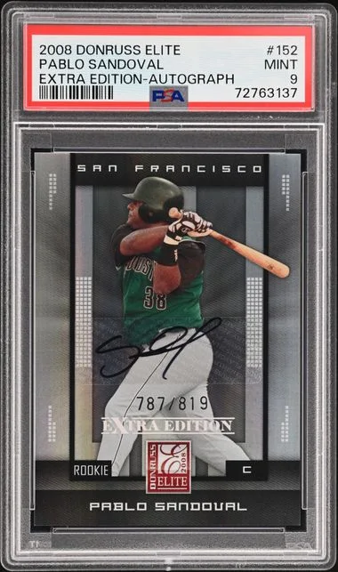 2008 Donruss Elite Extra Edition Pablo Sandoval Autograph #152 card image