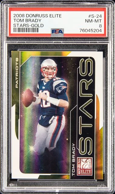 2008 Donruss Elite Tom Brady Stars Gold #S-24 card image