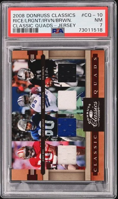 2008 Donruss Jerry Rice/Michael Irvin/Steve Largent/Tim Brown Classics Classic Quads Jersey #CQ-10 card image