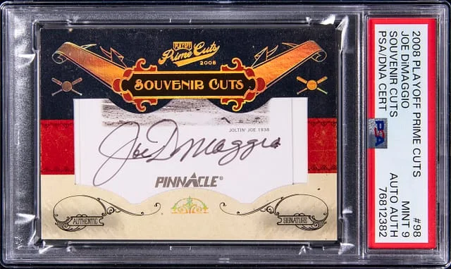 2008 Donruss Joe DiMaggio Playoff Prime Cuts Souvenir Cuts #98 card image