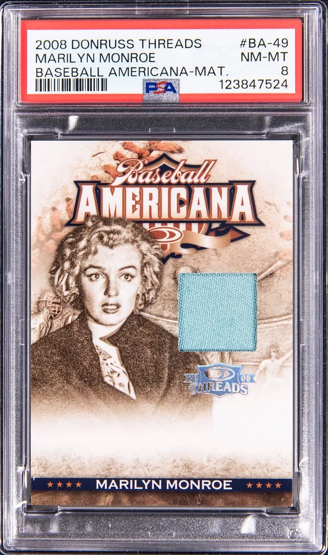 2008 Donruss Marilyn Monroe Threads Baseball Americana Material #BA-49 card image