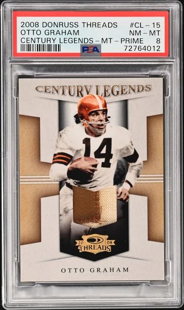 2008 Donruss Otto Graham Threads Century Legends Materials Prime #CL-15 card image