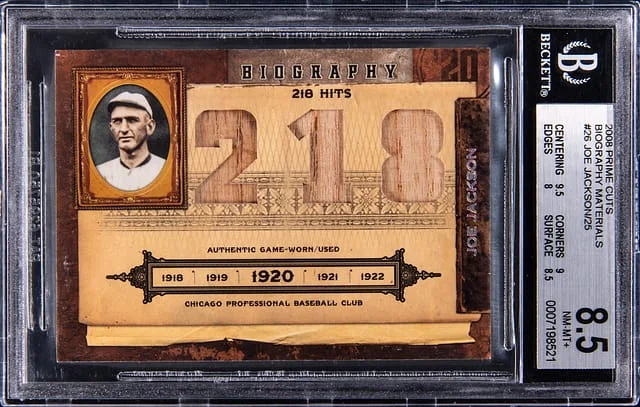 2008 Donruss Shoeless Joe Jackson Playoff Prime Cuts Biography Materials #26 card image