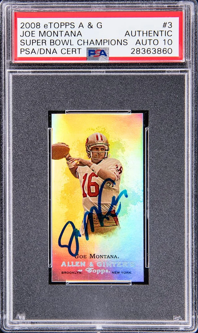 2008 ETopps Allen & Ginter Super Bowl Champions Joe Montana #3 card image