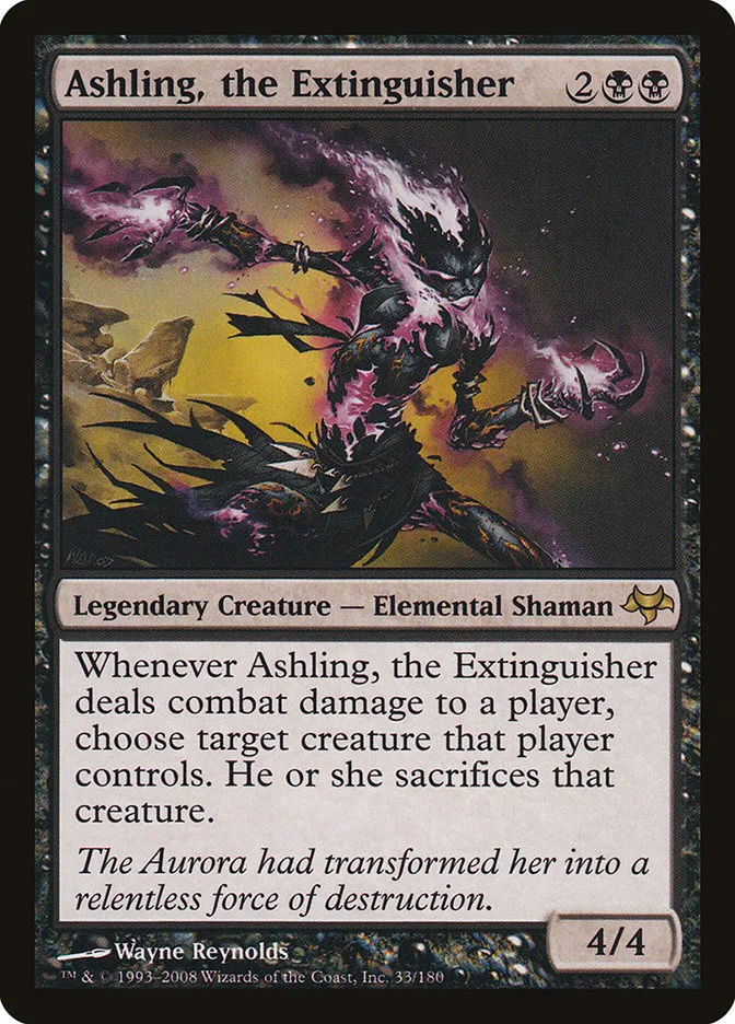 2008 Eventide Ashling, the Extinguisher rare #33 unlisted card image