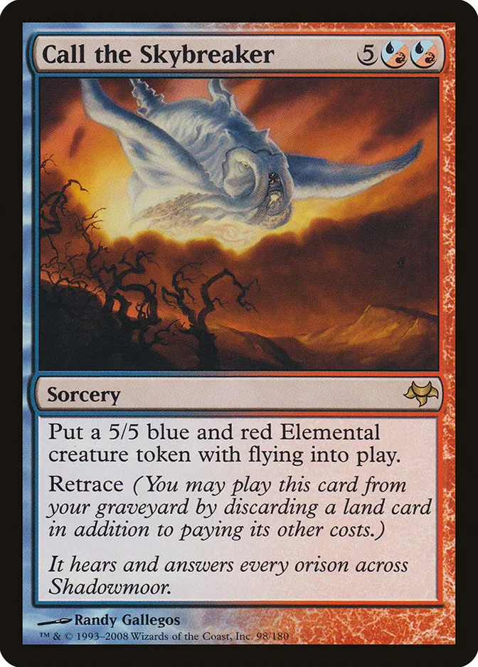 2008 Eventide Call the Skybreaker rare #98 unlisted card image