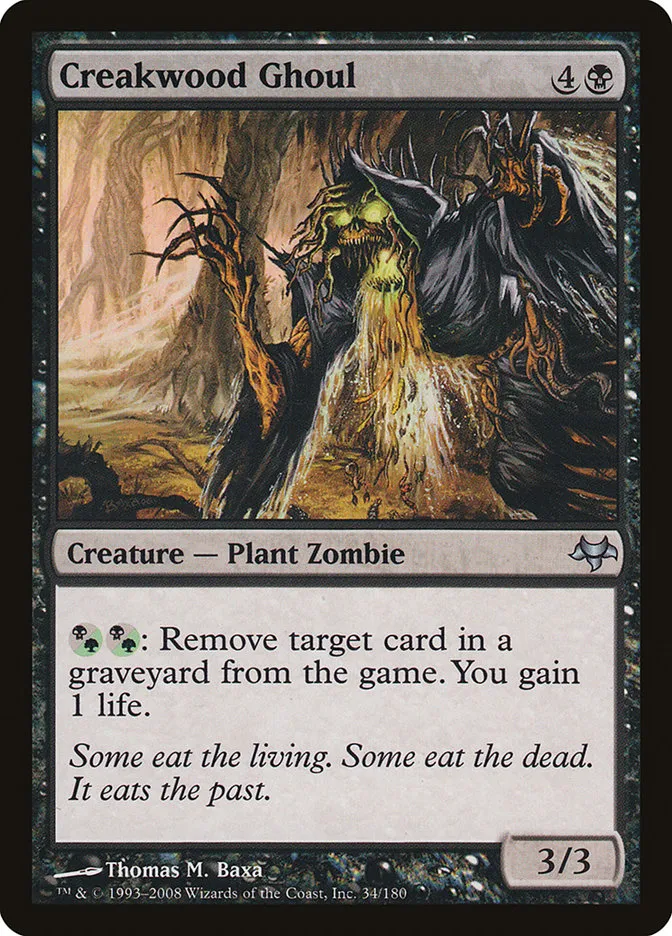 2008 Eventide Creakwood Ghoul uncommon #34 unlisted card image