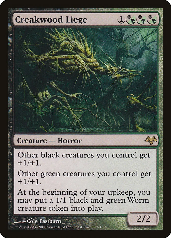 2008 Eventide Creakwood Liege rare #117 unlisted card image