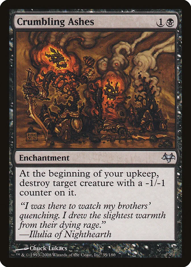 2008 Eventide Crumbling Ashes uncommon #35 unlisted card image