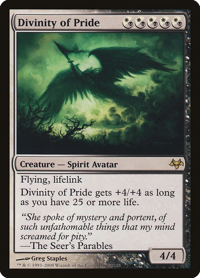2008 Eventide Divinity of Pride rare #86 unlisted card image