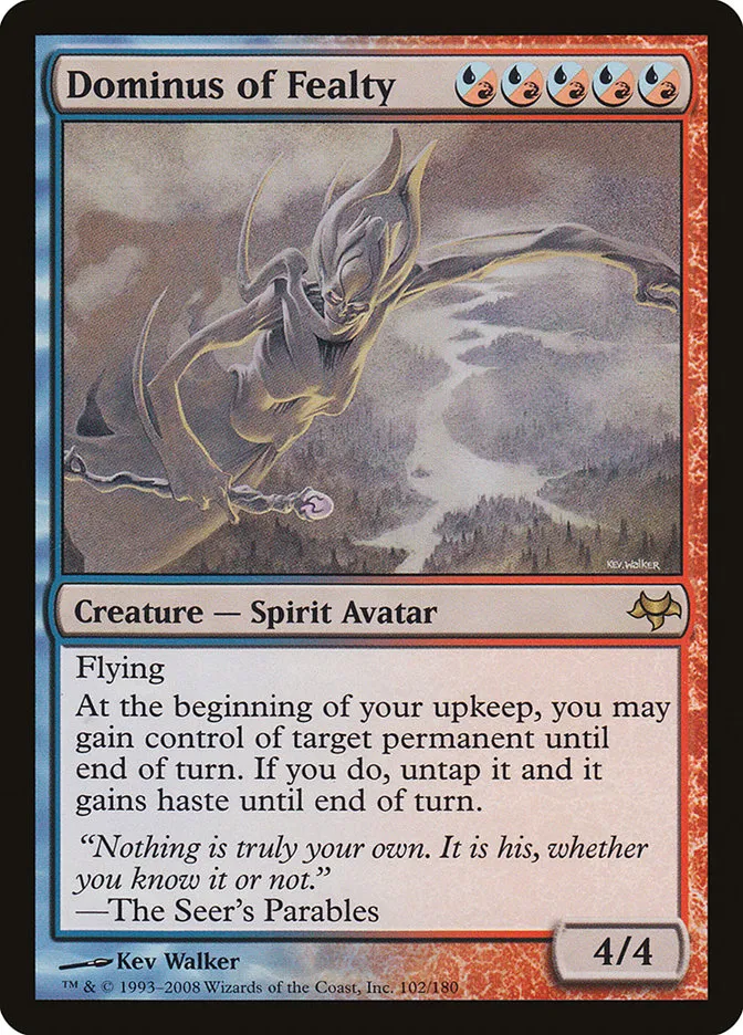 2008 Eventide Dominus of Fealty rare #102 unlisted card image