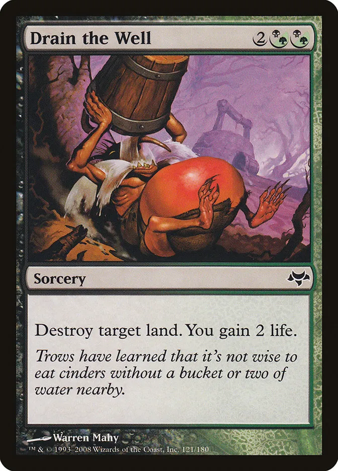 2008 Eventide Drain the Well common #121 unlisted card image