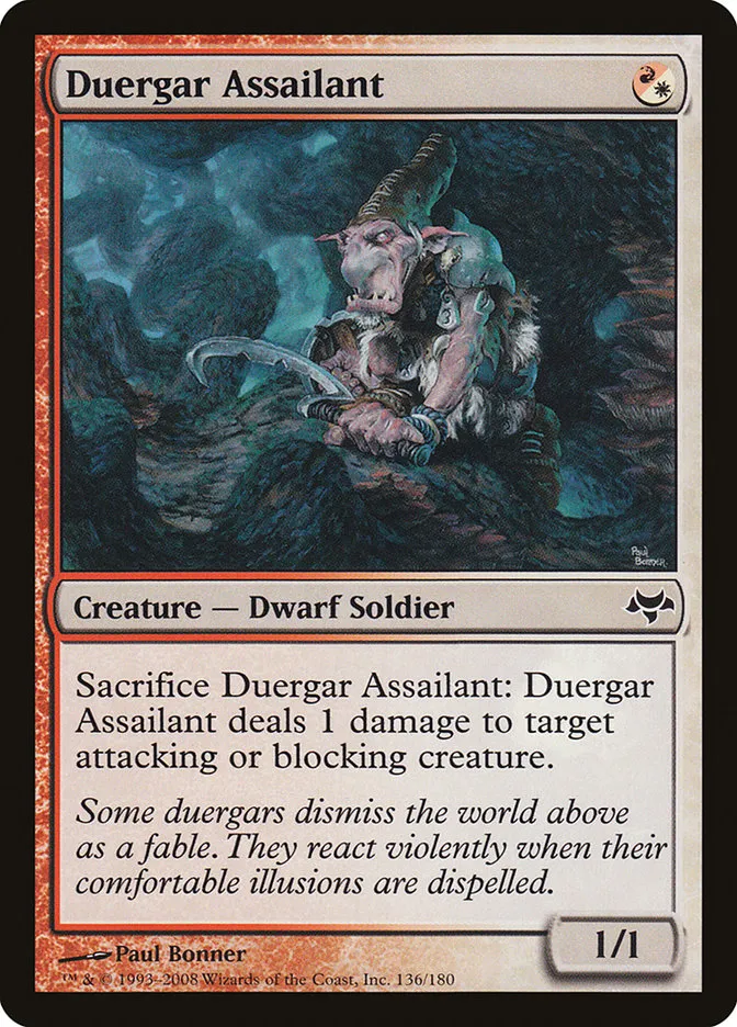 2008 Eventide Duergar Assailant common #136 unlisted card image