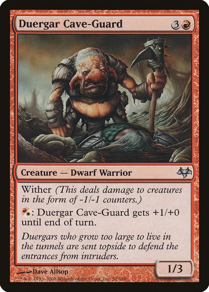 2008 Eventide Duergar Cave-Guard uncommon #51 unlisted card image