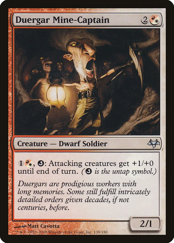 2008 Eventide Duergar Mine-Captain uncommon #138 unlisted card image