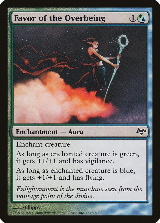 2008 Eventide Favor of the Overbeing common #151 unlisted card image