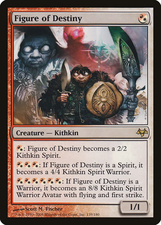 2008 Eventide Figure of Destiny rare #139 unlisted card image