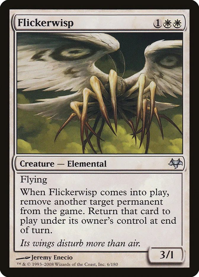 2008 Eventide Flickerwisp uncommon #6 unlisted card image