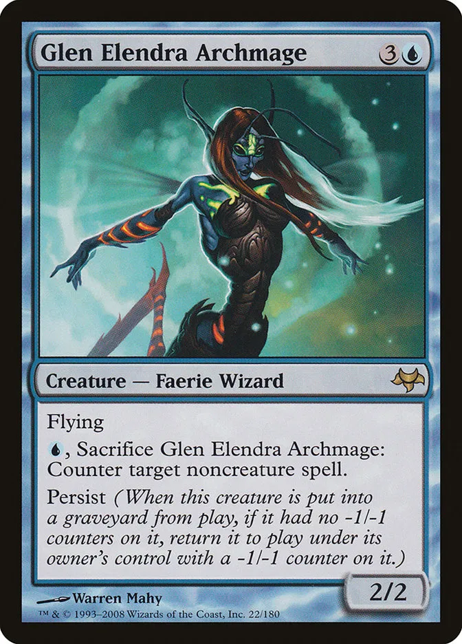 2008 Eventide Glen Elendra Archmage rare #22 unlisted card image