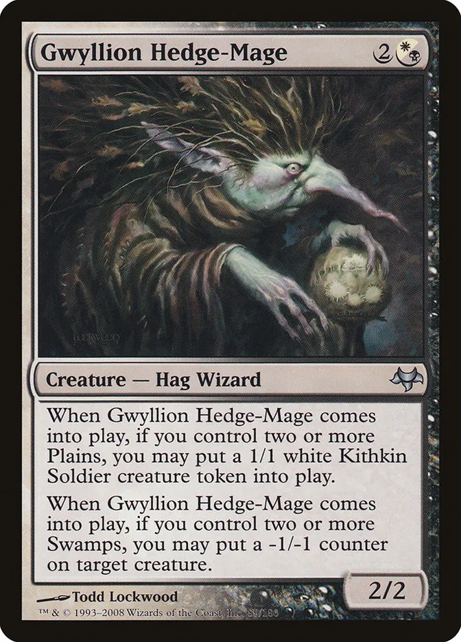 2008 Eventide Gwyllion Hedge-Mage uncommon #89 unlisted card image