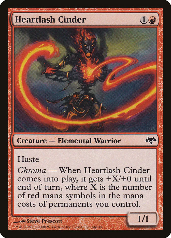 2008 Eventide Heartlash Cinder common #56 unlisted card image