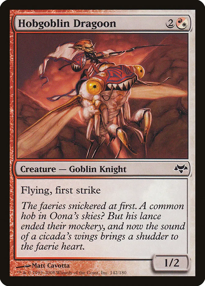 2008 Eventide Hobgoblin Dragoon common #142 unlisted card image