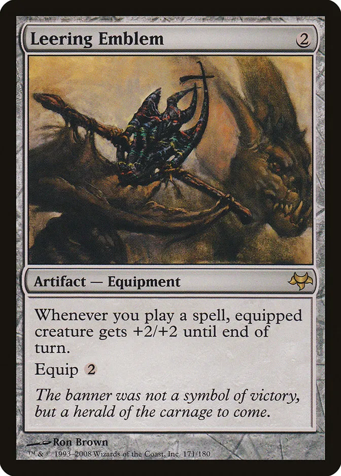 2008 Eventide Leering Emblem rare #171 unlisted card image