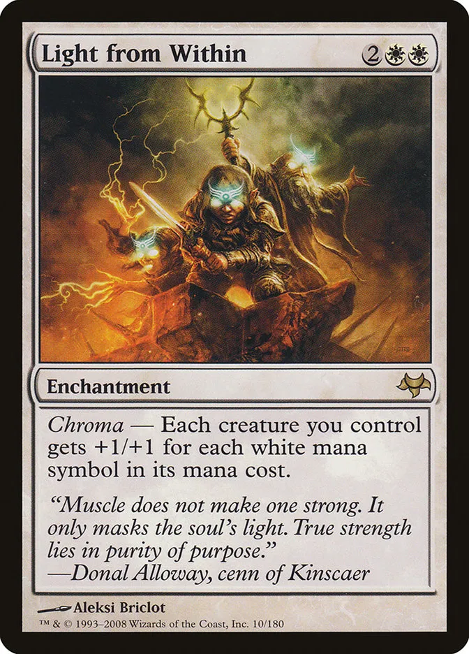 2008 Eventide Light from Within rare #10 unlisted card image