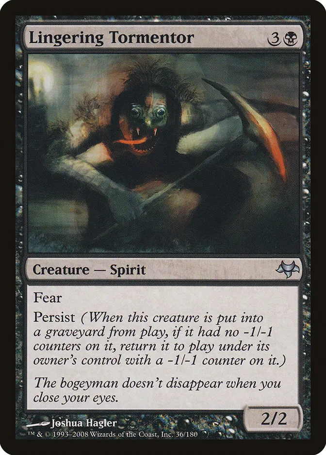 2008 Eventide Lingering Tormentor uncommon #36 unlisted card image