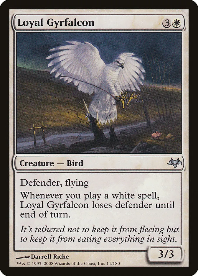 2008 Eventide Loyal Gyrfalcon uncommon #11 unlisted card image