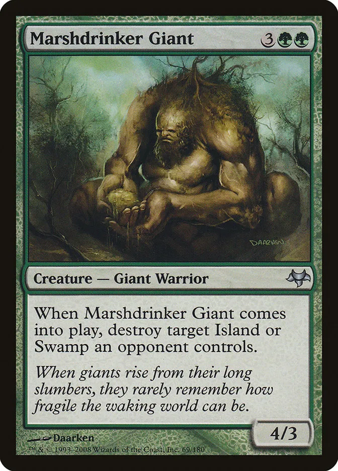 2008 Eventide Marshdrinker Giant uncommon #69 unlisted card image