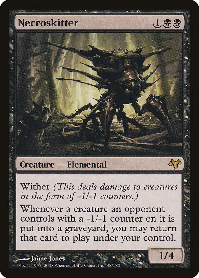 2008 Eventide Necroskitter rare #38 unlisted card image