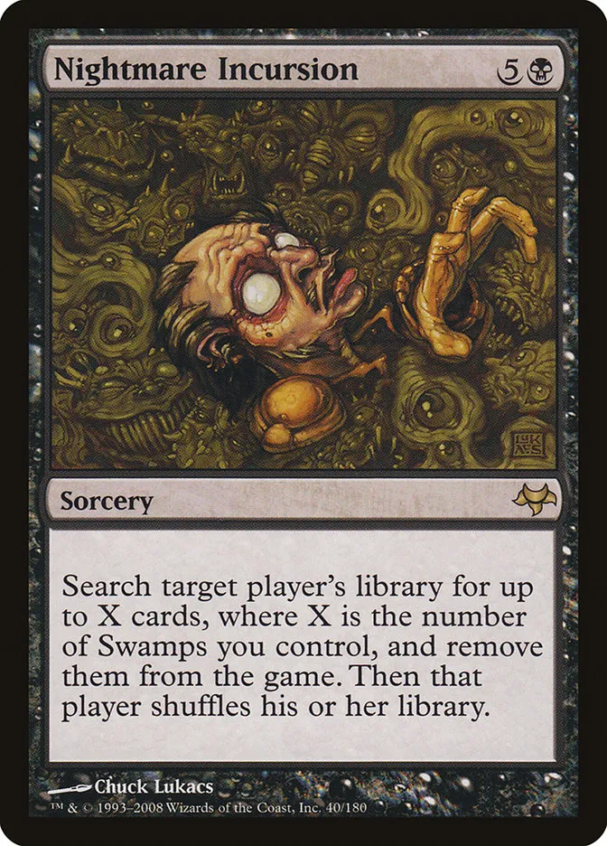 2008 Eventide Nightmare Incursion rare #40 unlisted card image