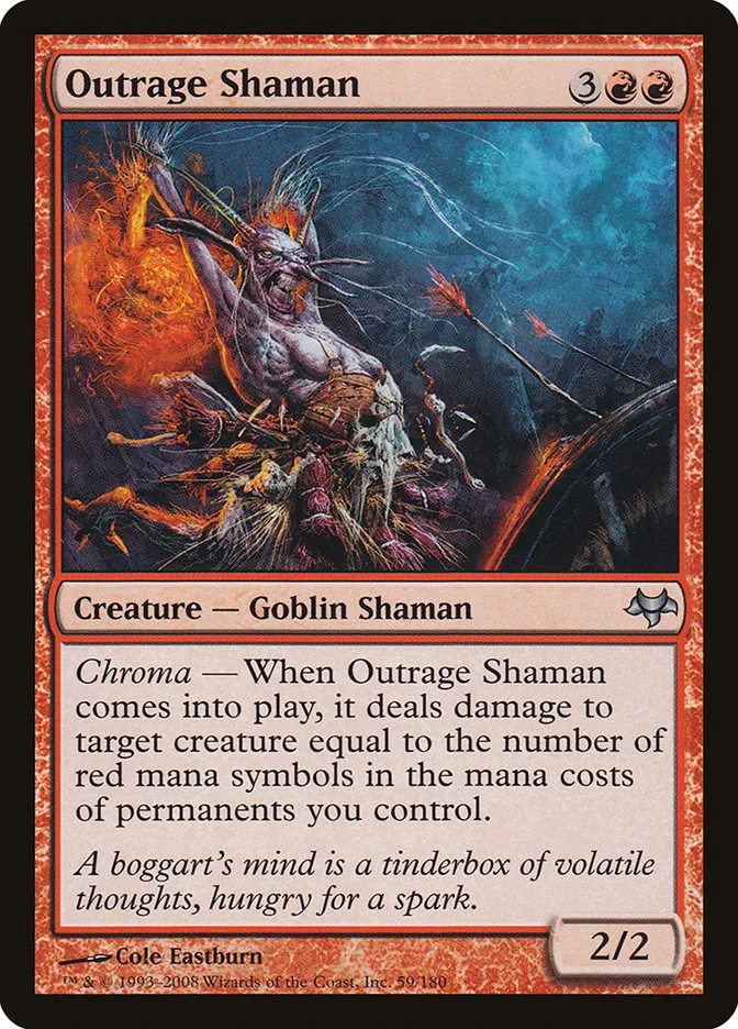 2008 Eventide Outrage Shaman uncommon #59 unlisted card image