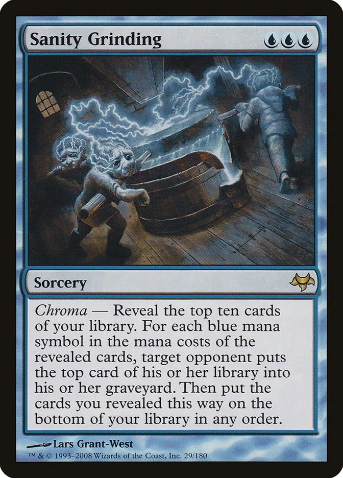 2008 Eventide Sanity Grinding rare #29 unlisted card image