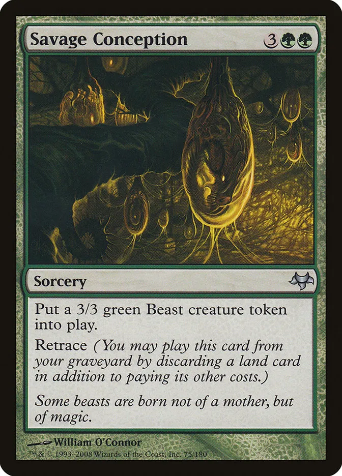 2008 Eventide Savage Conception uncommon #75 unlisted card image