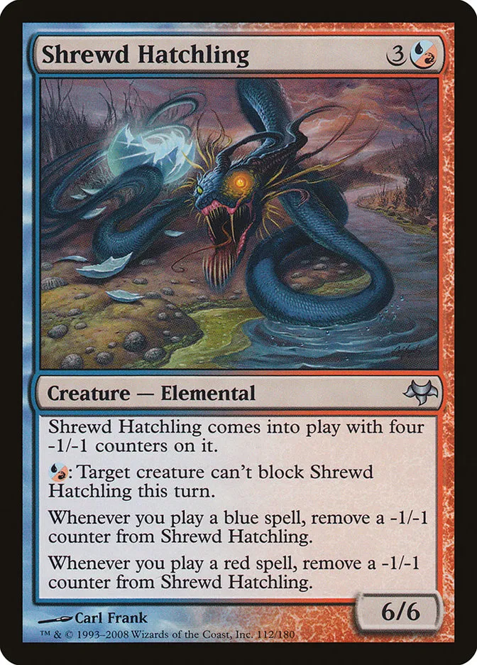 2008 Eventide Shrewd Hatchling uncommon #112 unlisted card image