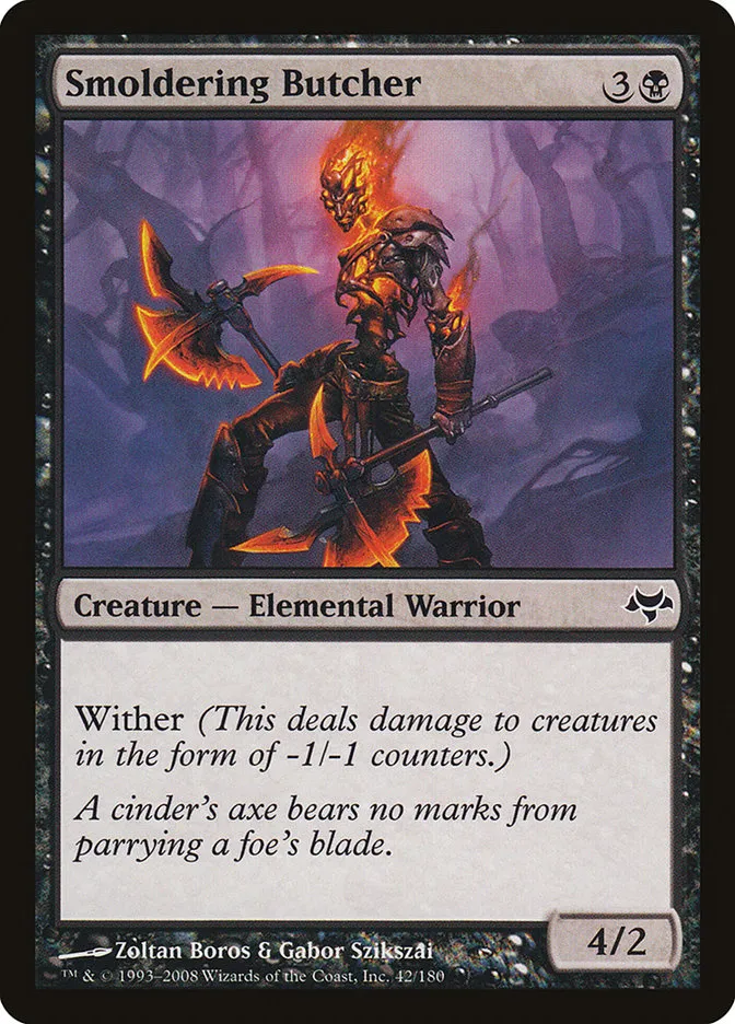 2008 Eventide Smoldering Butcher common #42 unlisted card image